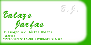 balazs jarfas business card